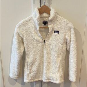 Kids Patagonia Cream Fleece 1/4 Zip Jacket